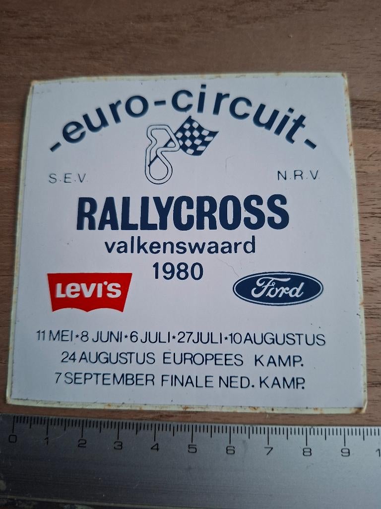 Sticker rally cross Valkenswaard 1979, Ophalen of Verzenden, Zo goed als nieuw, Auto of Motor