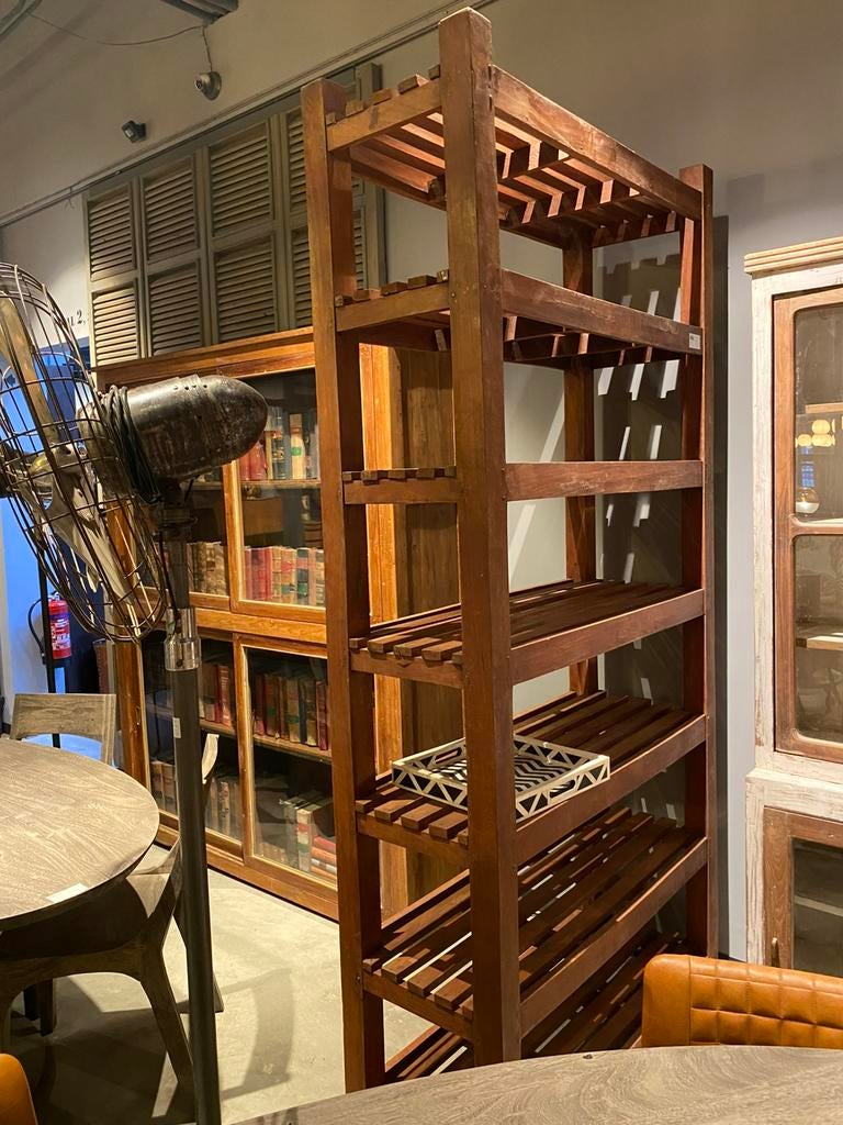 Vintage grote teakhouten stellingkast/rek, Ophalen of Verzenden, Zo goed als nieuw