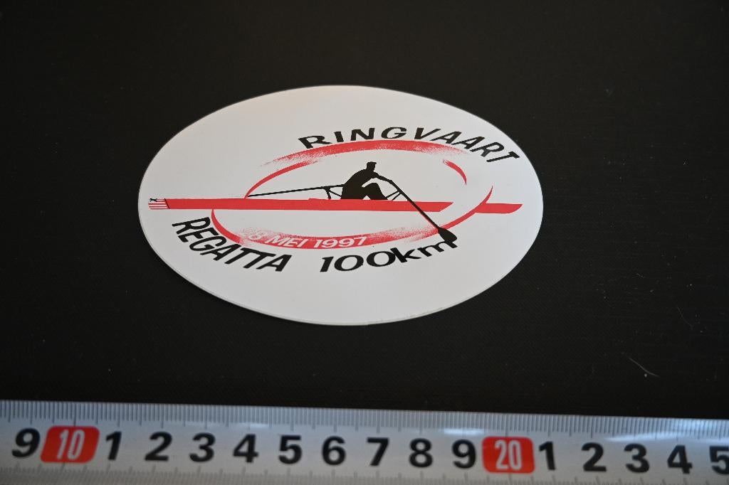 sticker Ringvaart 28 mei 1997 REGATTA 100 KM, Ophalen, Zo goed als nieuw, Sticker