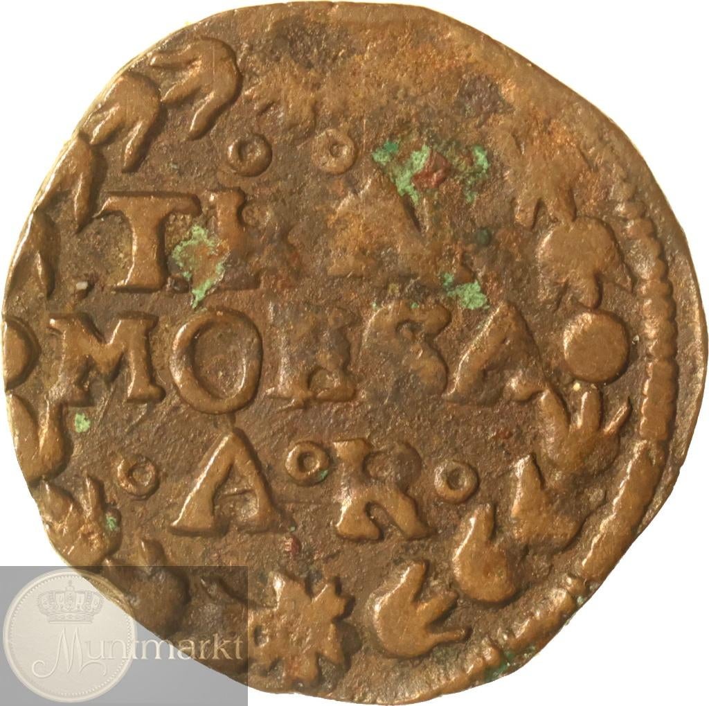 Reckheim - Duit z.j. (ca. 1630) - Ernst van Aspremont-Lynden, Ophalen of Verzenden, Vóór koninkrijk, Overige waardes, Losse munt