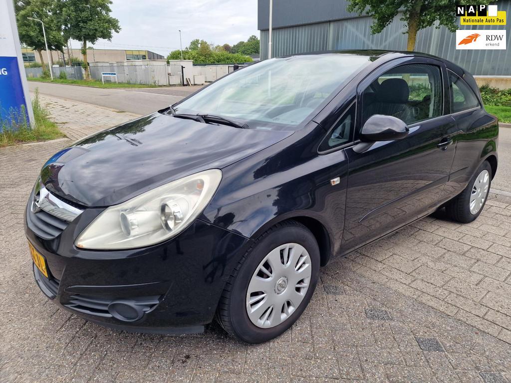 Opel Corsa 1.2-16V Business, Nieuwe Apk, Nap, Goed rijdend I, Voorwielaandrijving, Zwart, 1229 cc, Zwart