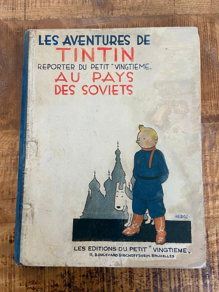Tintin au pays de Soviets 1e druk 1930 Kuifje, Gelezen, Eén stripboek, Ophalen of Verzenden, Hergé
