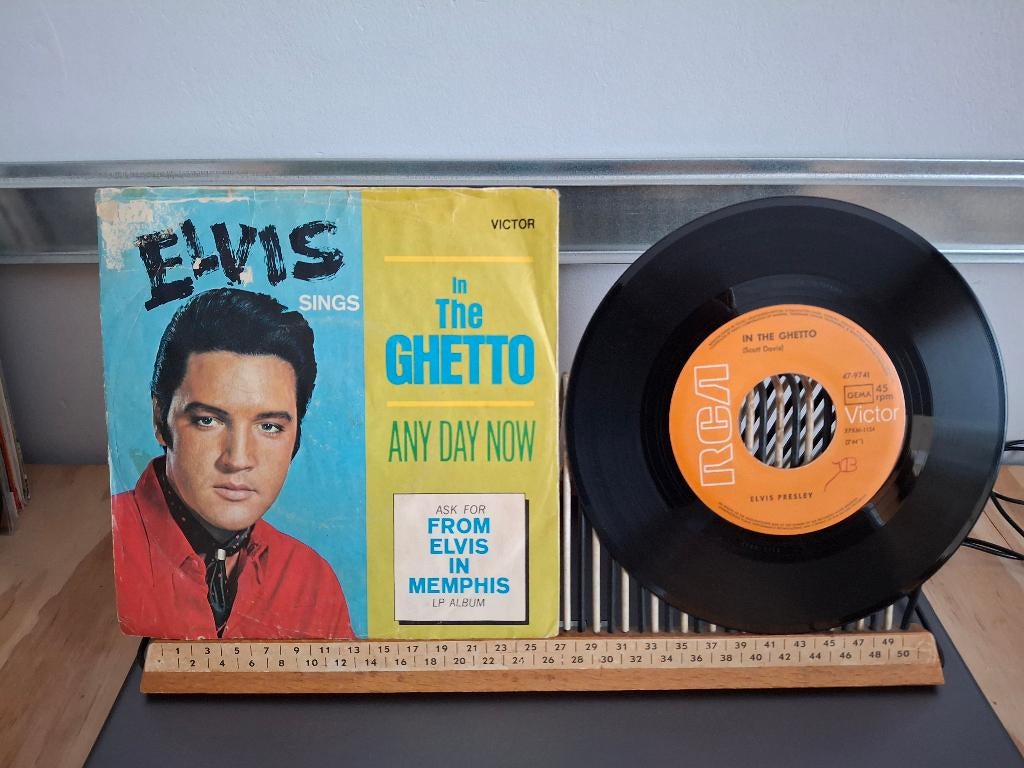 Elvis Presley-In the ghetto(216) 4 euro vaste prijs, Cd's en Dvd's, Vinyl Singles, 7 inch, Single, Ophalen of Verzenden, Zo goed als nieuw