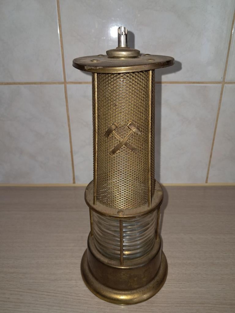 Mijnlamp muziekdoos & likeur fles, Ophalen of Verzenden