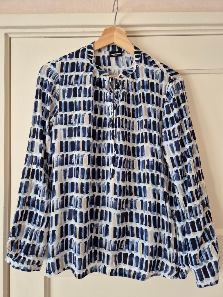Gerry Weber top met print, maat 40, Kleding | Dames, Maat 38/40 (M), Blauw, Ophalen of Verzenden, Gerry Weber
