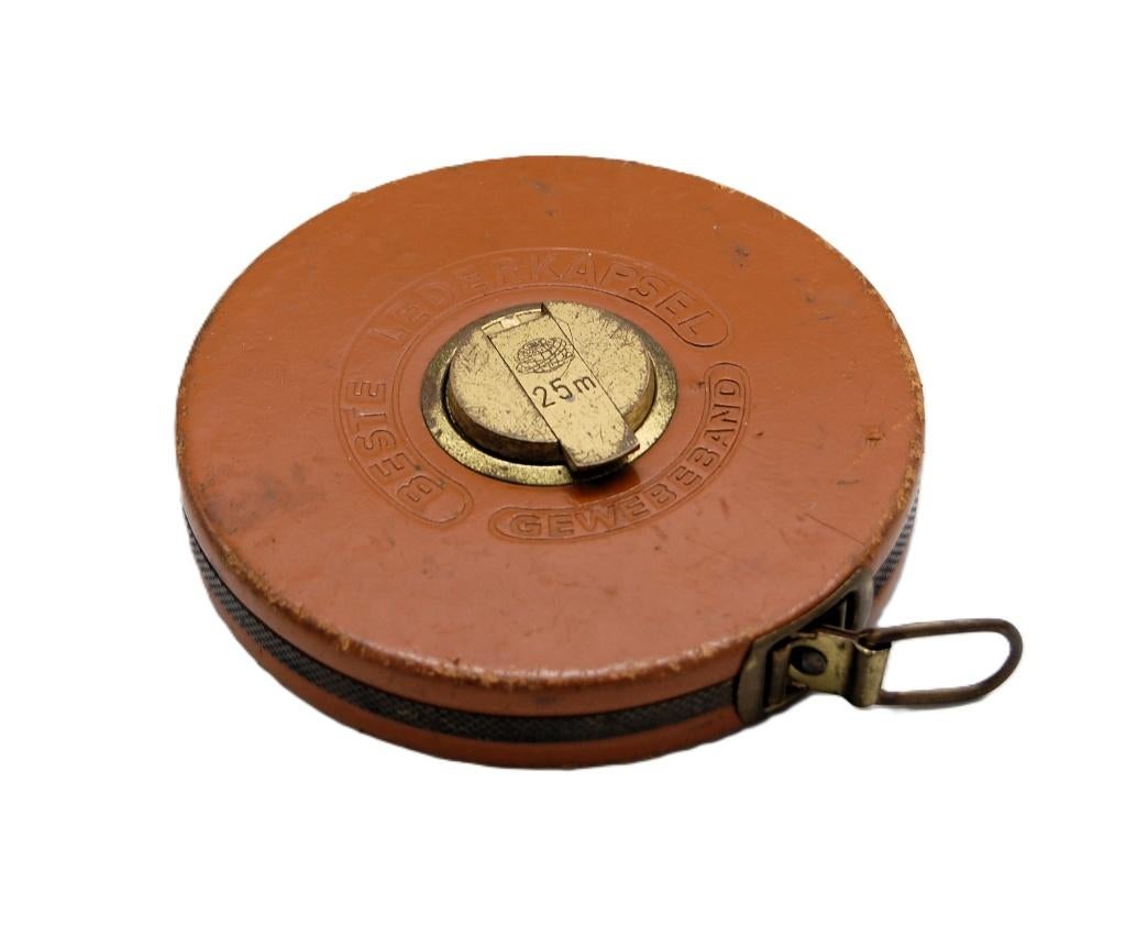 Oude rolmaat - meetlint, Antiek en Kunst, Antiek | Gereedschap en Instrumenten, Ophalen of Verzenden
