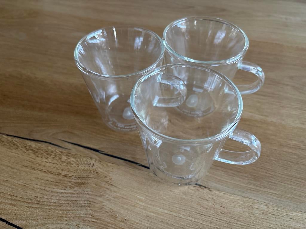 Set van 3 dubbelwandige theeglazen van Bodum, Ophalen, Bodum, Zo goed als nieuw, Glas