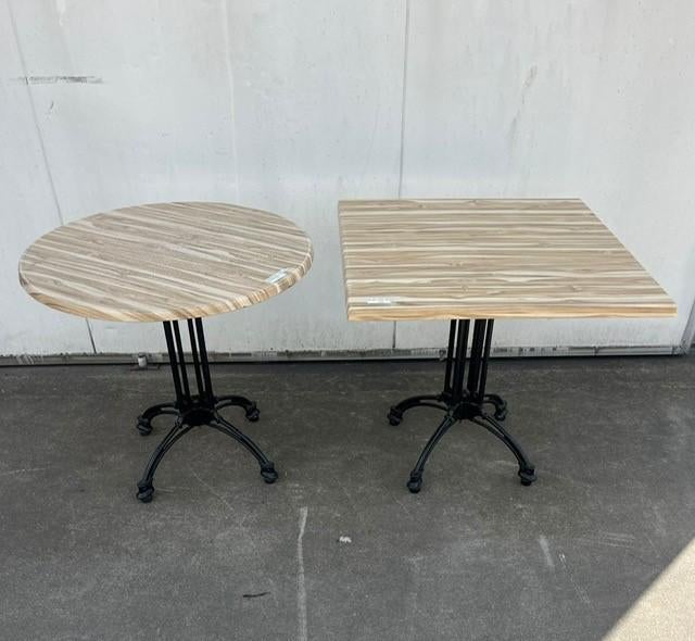 14 horeca restaurant terras tafels Werzalit 80x80 rond 80 cm, Ophalen, Zo goed als nieuw