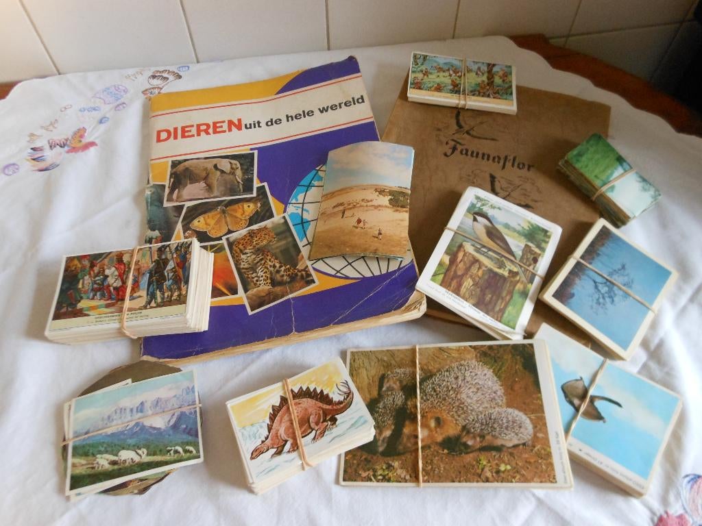 diverse verzamel plaatjes 2 boeken, Antiek en Kunst, Ophalen