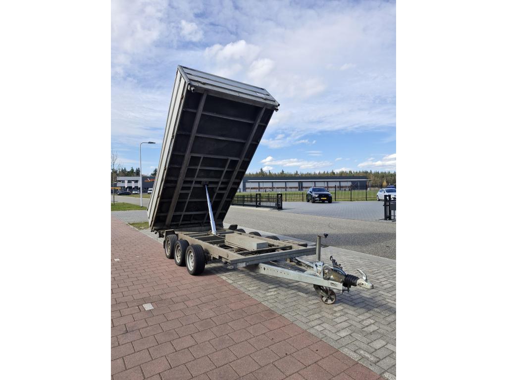 Henra kipper 3 asser dubble borden slede rijplaten, Auto diversen, Aanhangers en Bagagewagens, Gebruikt