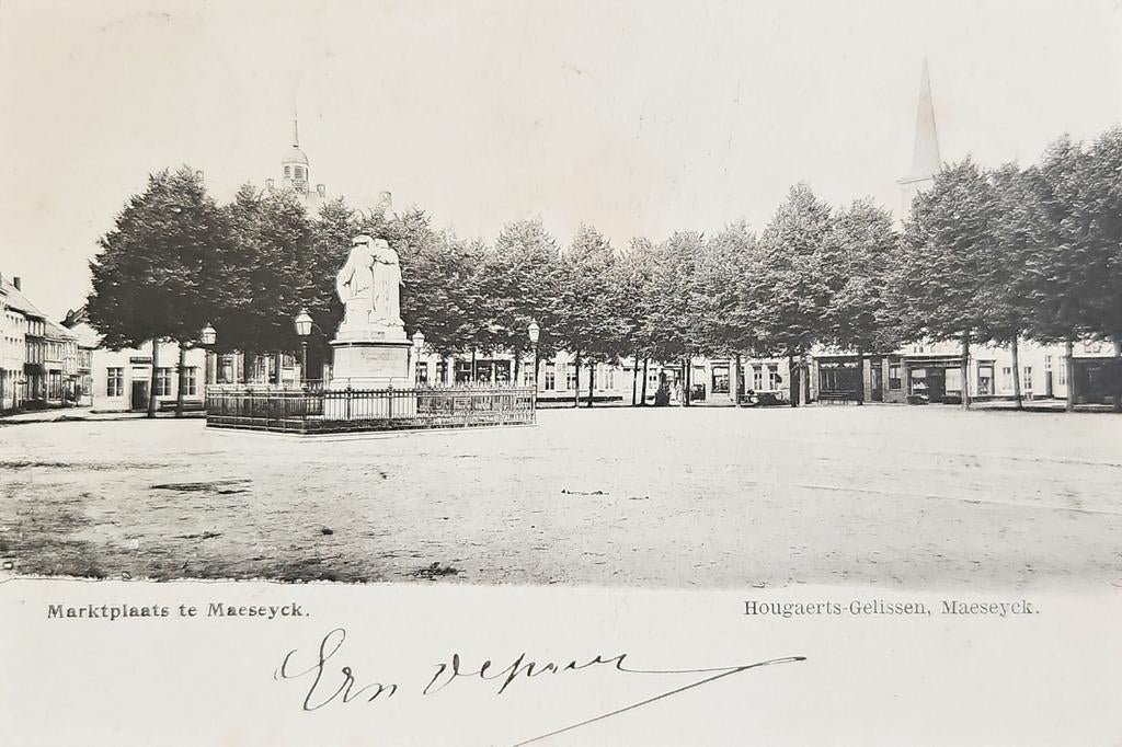 Maaseik - Marktplaats, Verzenden, Voor 1920, Gelopen, Limburg