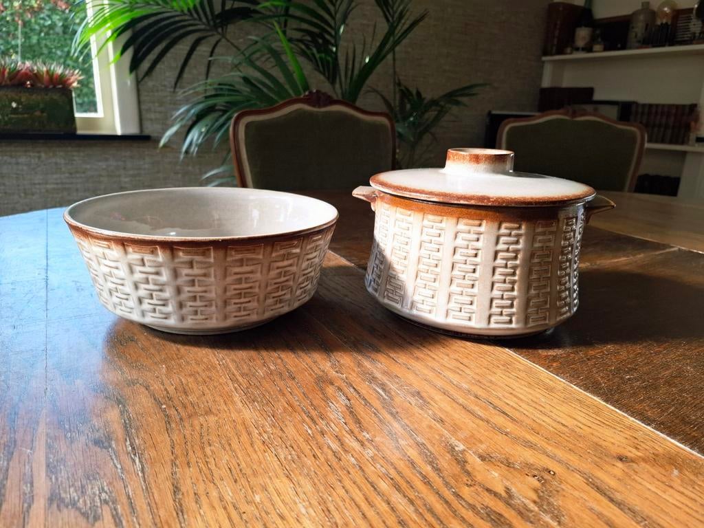 Vintage kom en stoofpot Ceramano West-Germany, Antiek en Kunst, Ophalen of Verzenden