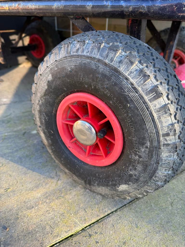 Steekwagen/bolderkar wielen - Set van 4, Caravans en Kamperen, Bolderkarren, Ophalen of Verzenden, Gebruikt