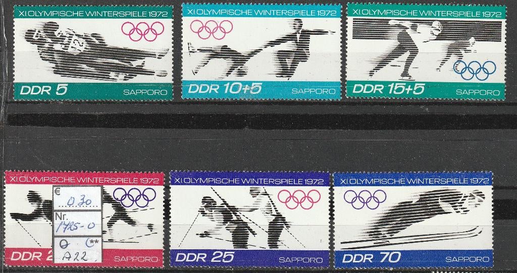 DDR Ol.Spelen '72 Michel 1725-30 Nr.A22p, Verzenden, DDR, Postfris