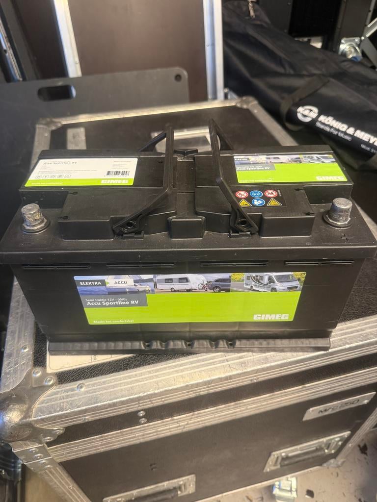 Gimeg tractie accu 12V 95Ah caravan/camper, Caravans en Kamperen, Ophalen, Gebruikt