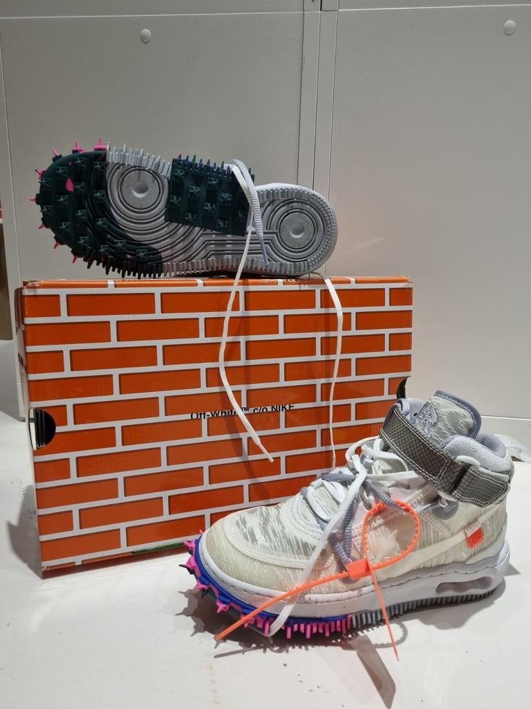 Nike Air Force 1 Mid SP Off-White Wit/Clear-White, Wit, Nieuw, Ophalen of Verzenden, Sneakers of Gympen