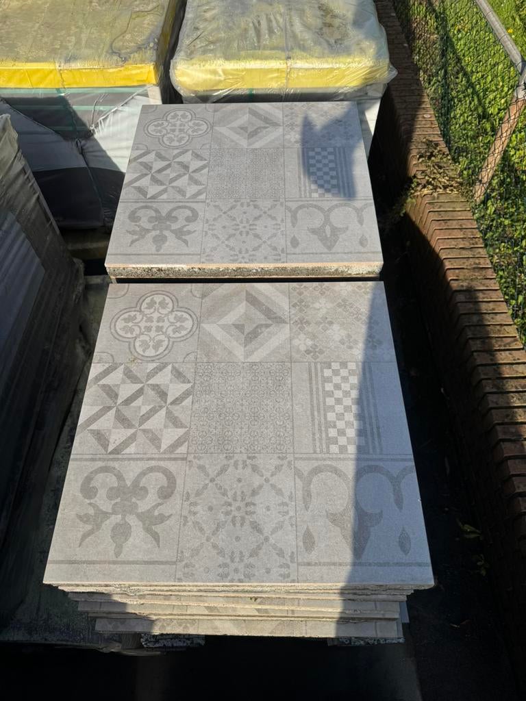 Geo Ceramica 60/60/4 mosaik grey, Ophalen, Nieuw, Keramiek, Terrastegels