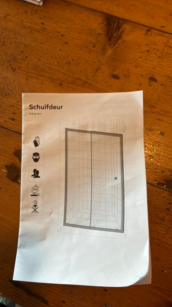 Glazen Douchedeur, Ophalen, Overige typen, 50 tot 100 cm, Zo goed als nieuw