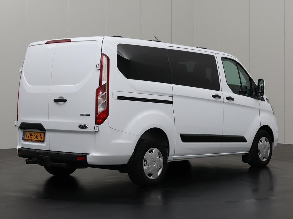 Ford Transit Custom 2.0TDCI 130PK Dubbele Cabine | Navigatie, Stof, 4 cilinders, 2500 kg, Wit