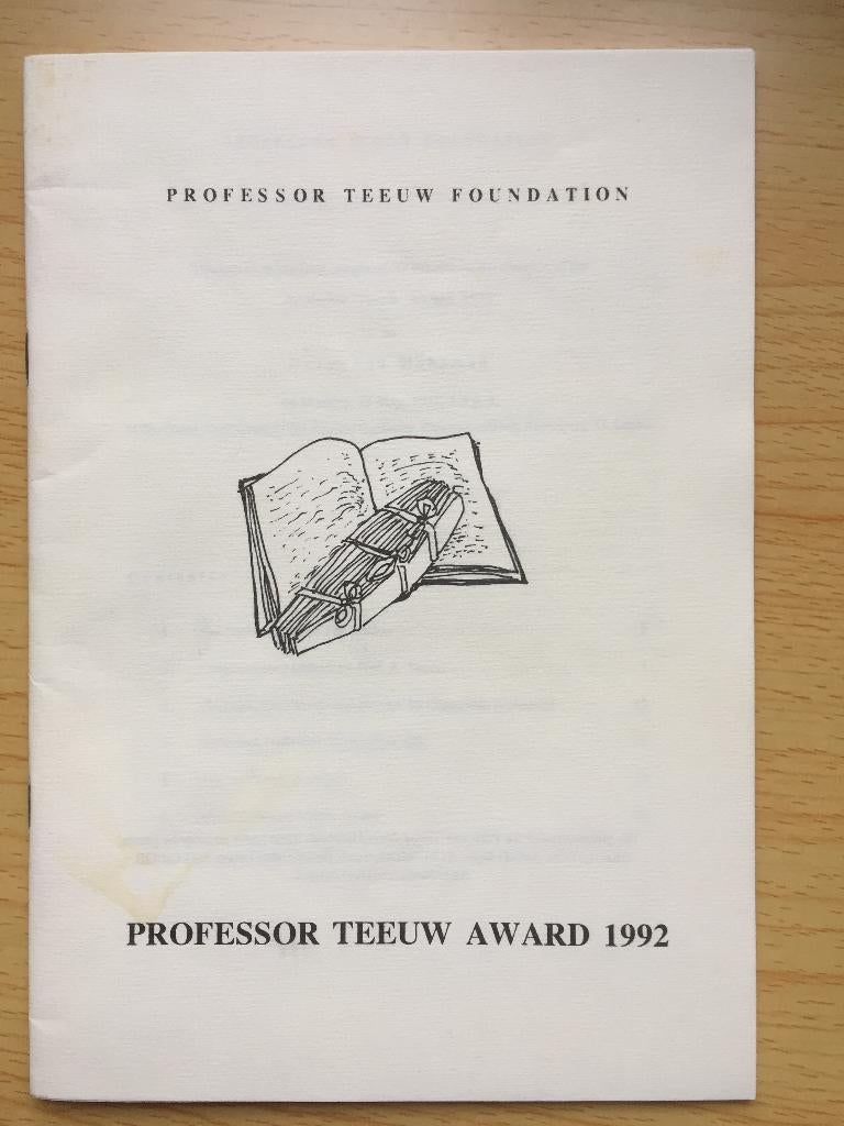 Professor Teeuw Award 1992, Boeken, Overige Boeken, Zo goed als nieuw, Verzenden