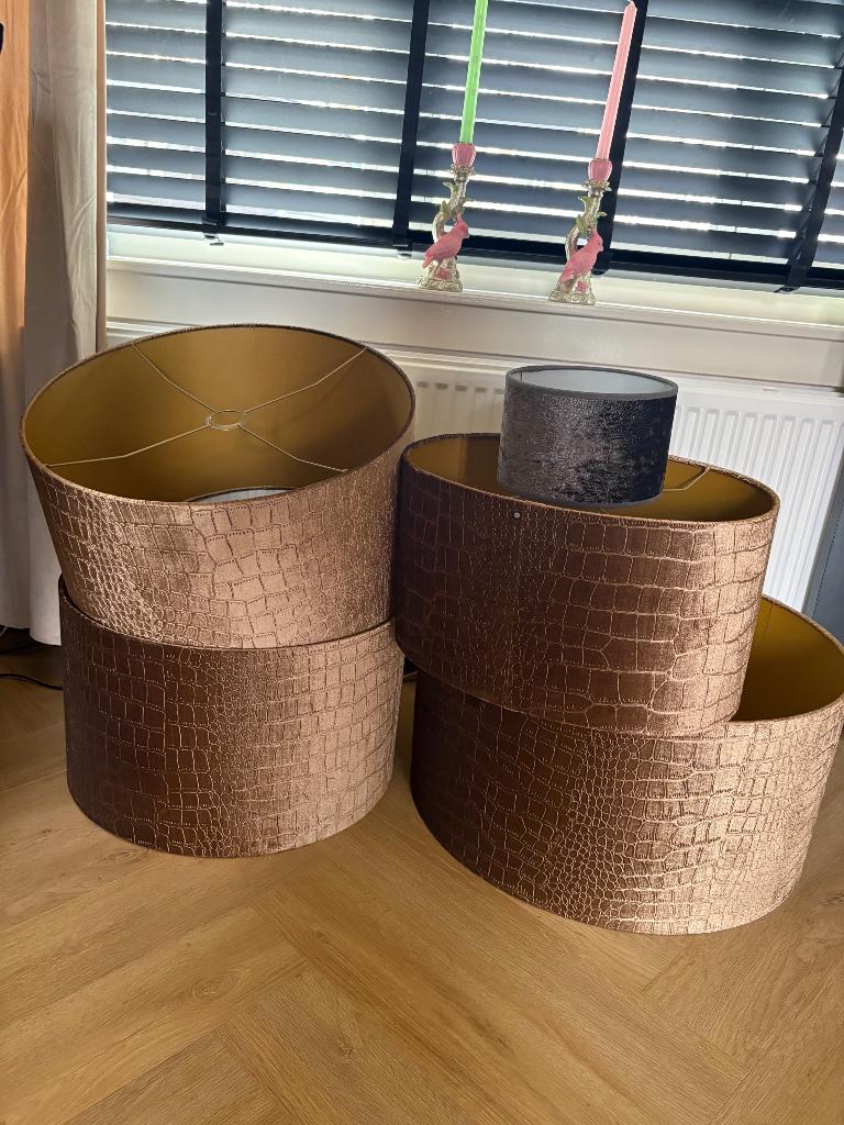 Lampenkap, Ophalen, 25 tot 50 cm, Rond, Zo goed als nieuw