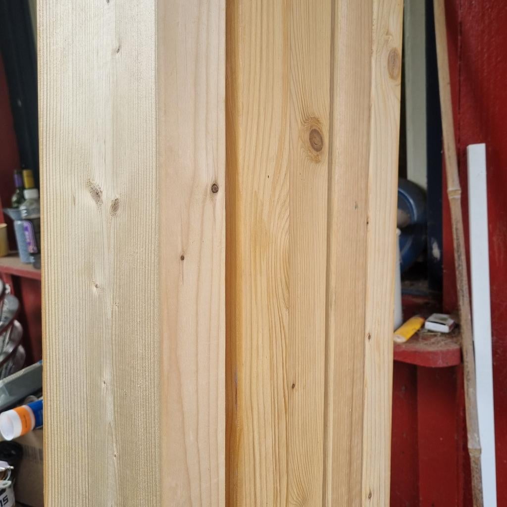 6 vuren balken, Doe-het-zelf en Verbouw, Hout en Planken, Ophalen, Balk, Vuren, 50 mm of meer