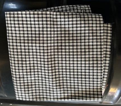 Zwart wit geruite stof, Wit, Ophalen of Verzenden, Zo goed als nieuw, 30 tot 120 cm