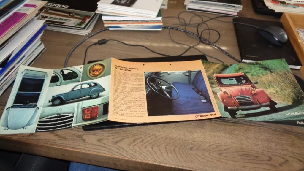 Folder  CITROEN  2CV  ,  9-1971, Verzenden, Zo goed als nieuw, Citroën