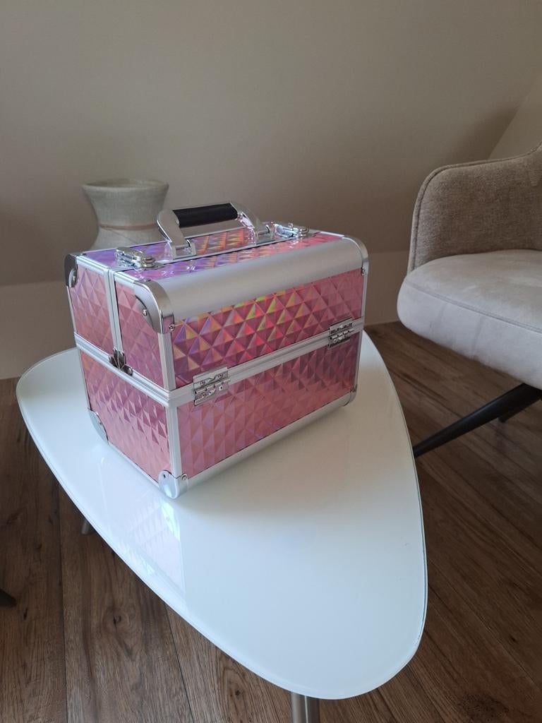 Make up koffer, Sieraden, Tassen en Uiterlijk, Beautycases, Ophalen of Verzenden, Nieuw, Roze