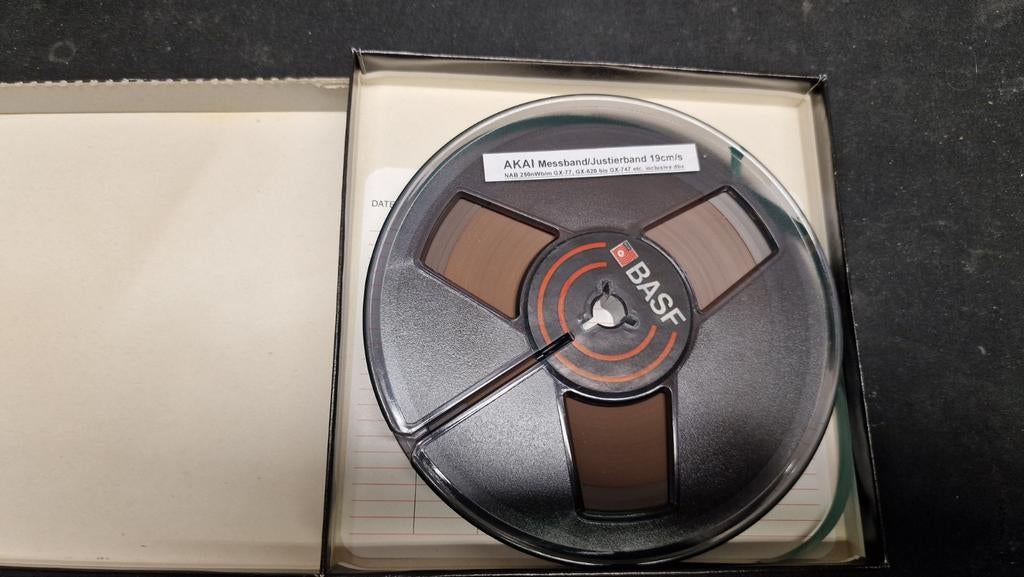 AKAI Meetband/Justierband 19cm/s - BASF, Ophalen of Verzenden, Onderdeel, Met banden