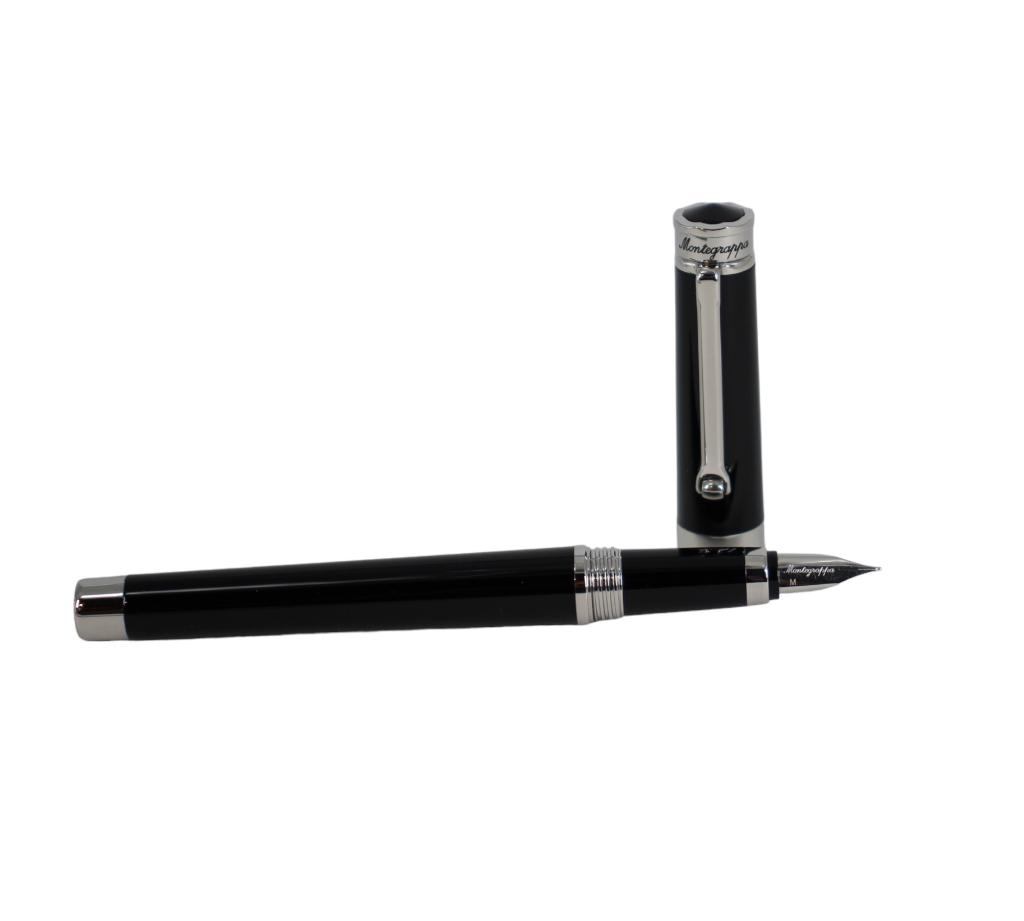 Montegrappa Parola Black Vulpen (M) ISWOT3AB, Verzamelen, Pennenverzamelingen, Nieuw, Vulpen, Overige merken, Met doosje, Verzenden
