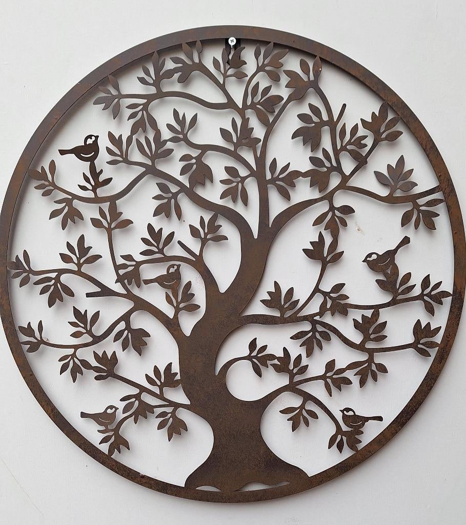 metalen wanddecoratie levensboom Ø 52 cm, Tuin en Terras, Tuinwanddecoratie, Verzenden, Nieuw