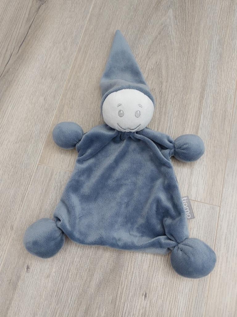 Knuffel knuffeldoekje tiamo blauw pop spook tut L1456, Ophalen of Verzenden, Zo goed als nieuw, Overige typen