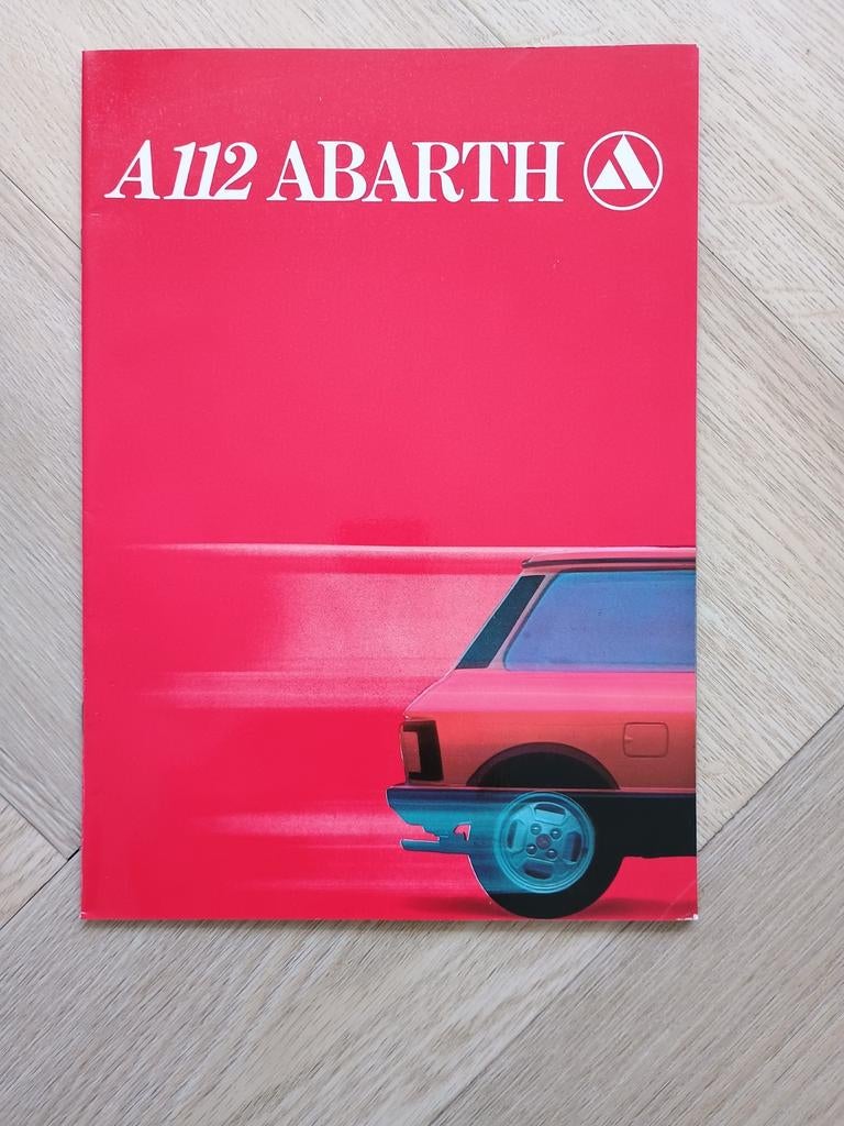 Unieke Engelstalige Autofolder Autobianchi A112 Abarth, Ophalen of Verzenden, Zo goed als nieuw, Overige merken