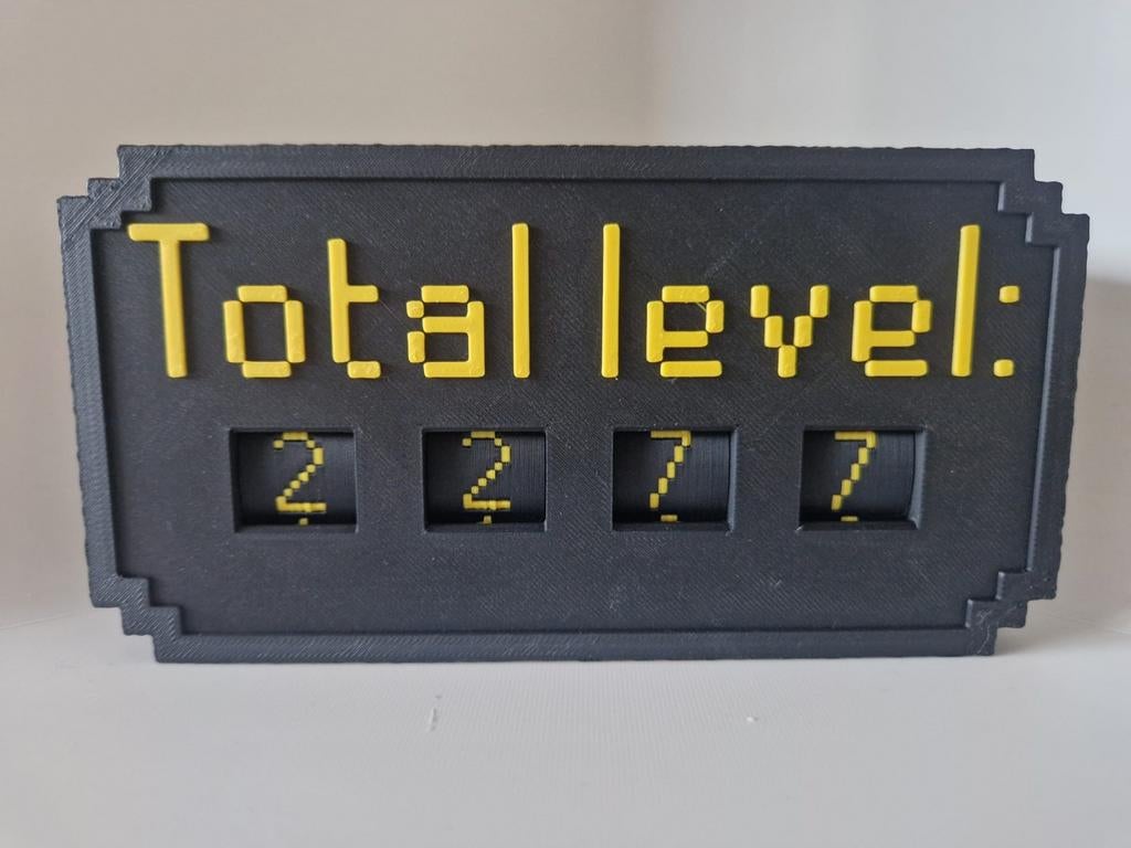 OSRS Total Level Counter - 3D Geprint, Verstelbaar, Ophalen of Verzenden, Nieuw, Wanddecoratie