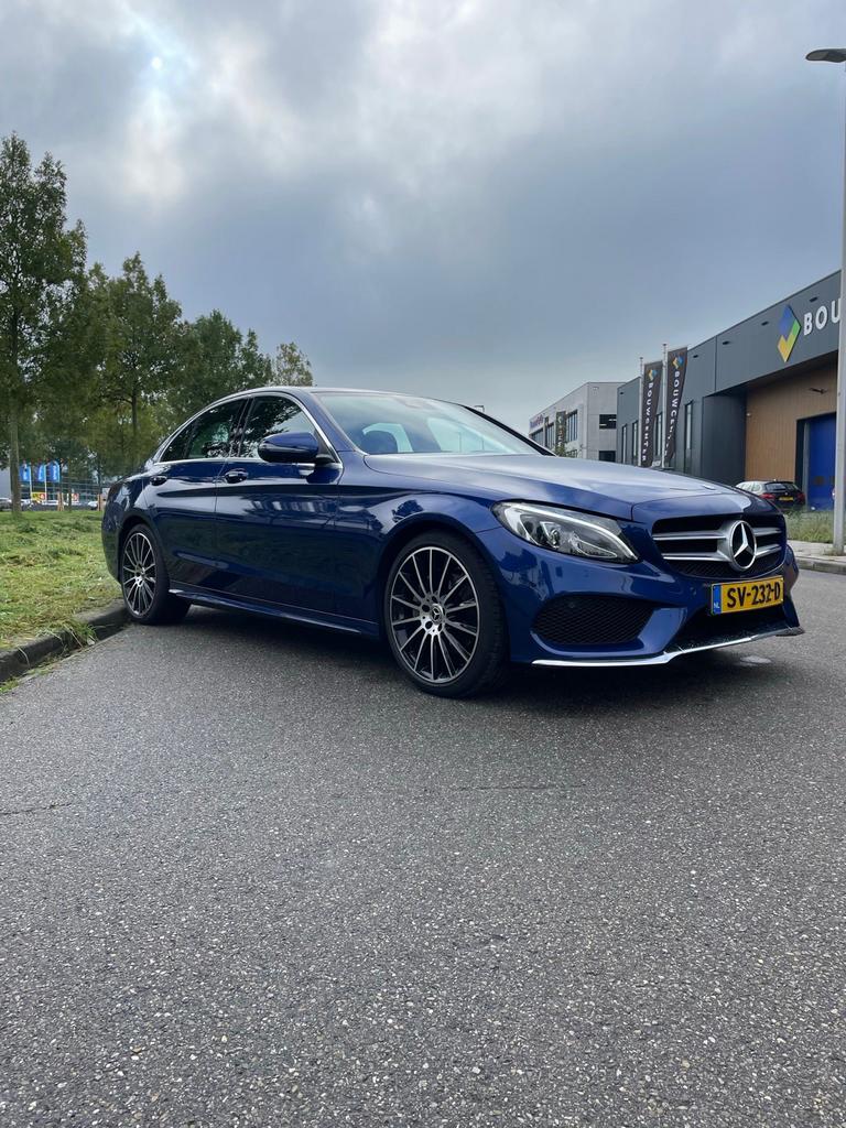 Mercedes-Benz C-Klasse C180 156pk 9G-TRONIC 2018 Blauw, Automaat, 1800 kg, Blauw, Particulier