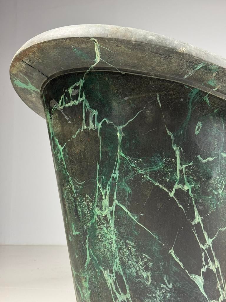 Faux Marbre badkuip Frans ca. 1900, Overige typen, Zo goed als nieuw, Minder dan 100 cm, 25 tot 50 cm