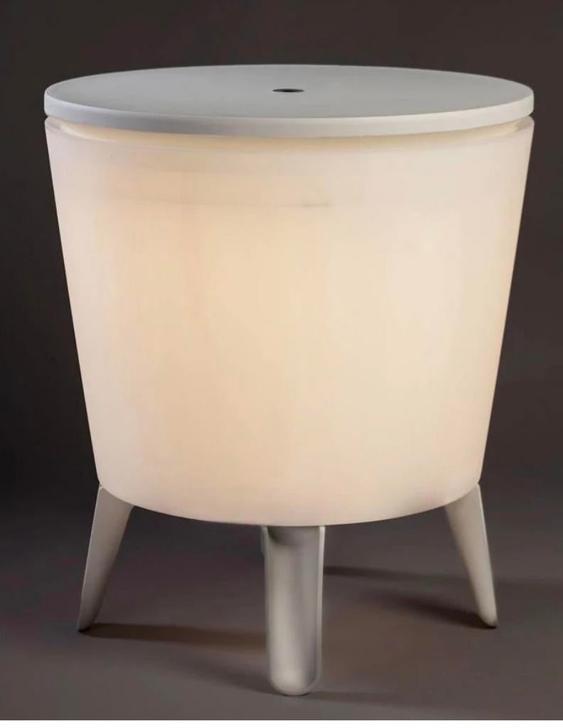 Coolbar bijzettafel met verlichting en koelfunctie, Ophalen, Rond, Nieuw, 60 cm of meer