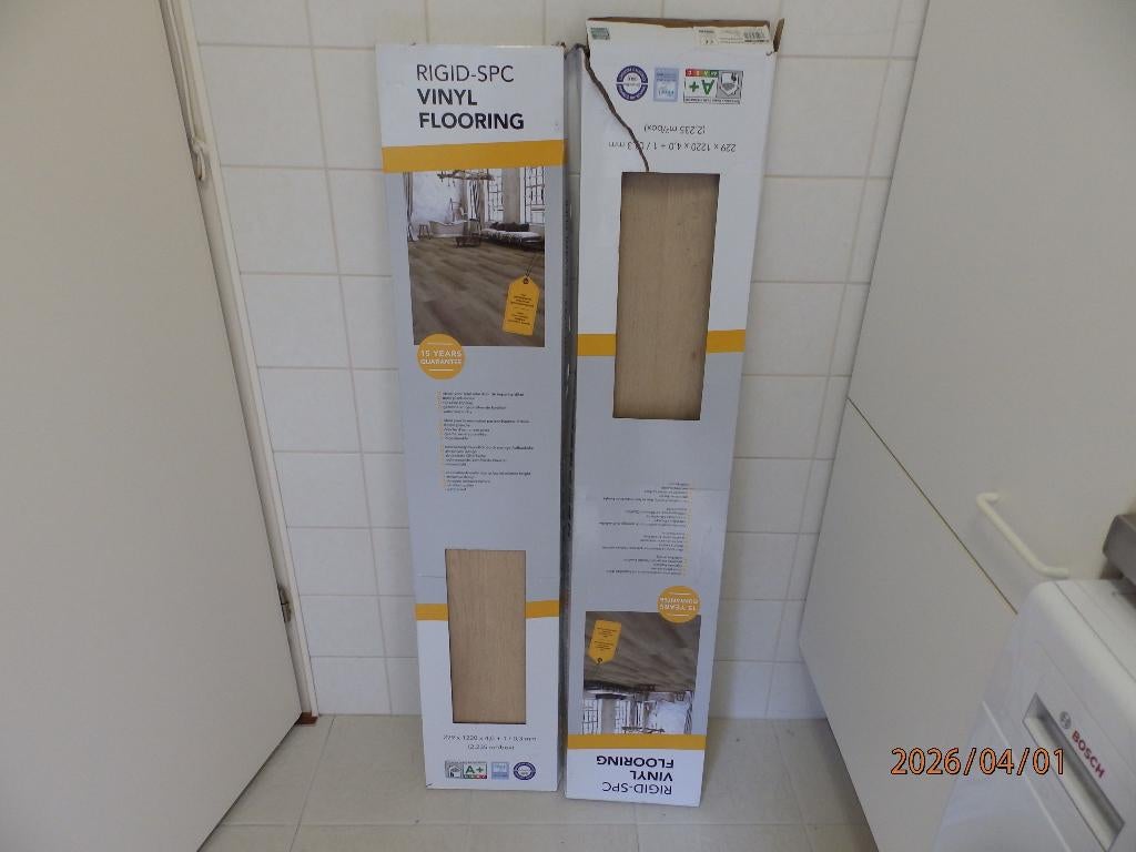 PVC click vloer, Ophalen, Kunststof, 50 tot 150 cm, Overige typen