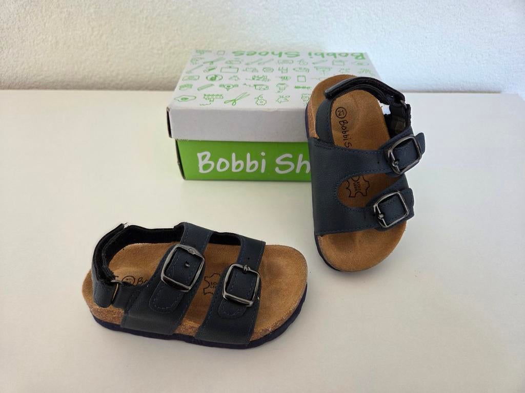 Splinter nieuwe donkerblauw sandalen echt leer, Bobbi Shoes, Schoentjes, Jongetje of Meisje, Bobbi Shoes, Nieuw