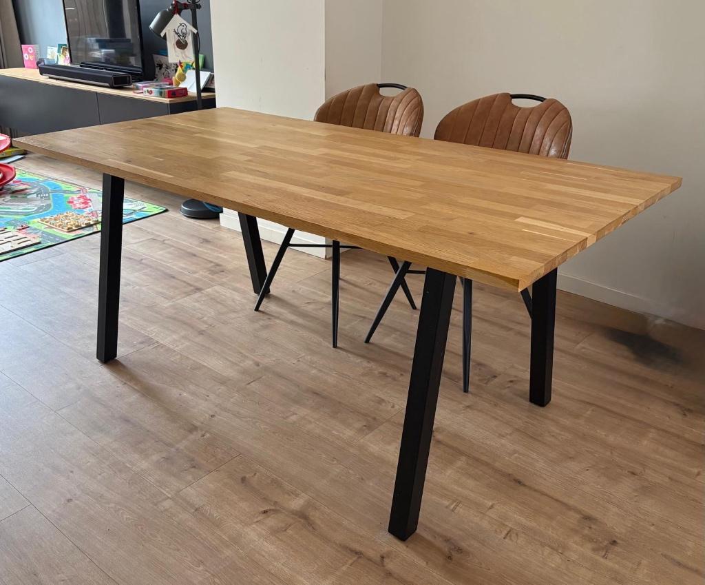 Eettafel 1.80, Huis en Inrichting, Tafels | Eettafels, Ophalen, Eikenhout, 50 tot 100 cm, Zo goed als nieuw