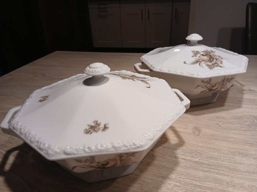 Dekschalen Rosenthal Maria Sepia Rose, Antiek en Kunst, Ophalen of Verzenden