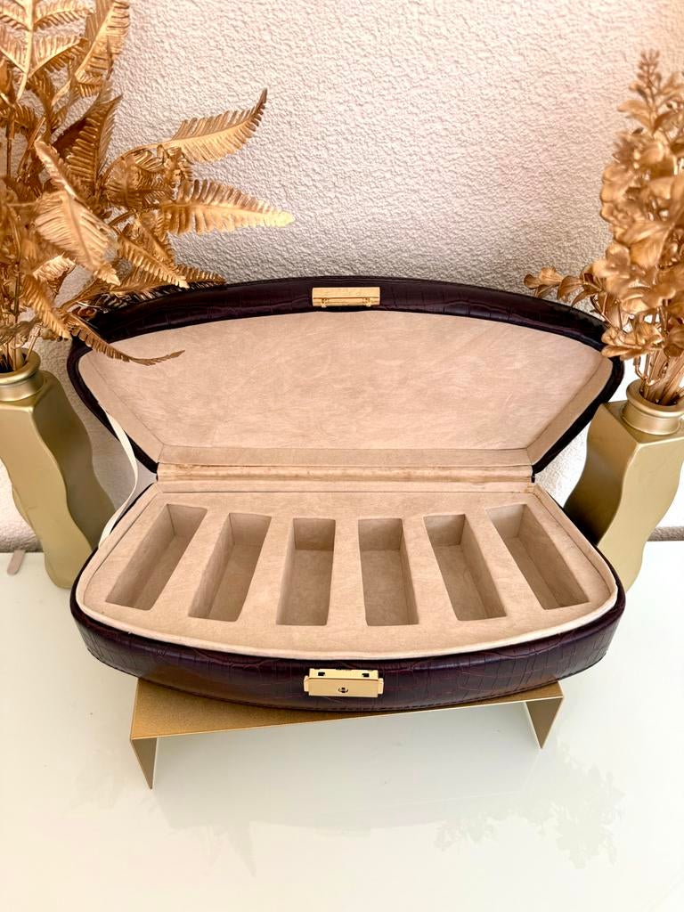 Chique Leren Horlogedoos - Perfect voor 6 Horloges, Sieraden, Tassen en Uiterlijk, Overige Accessoires, Ophalen of Verzenden, Zo goed als nieuw