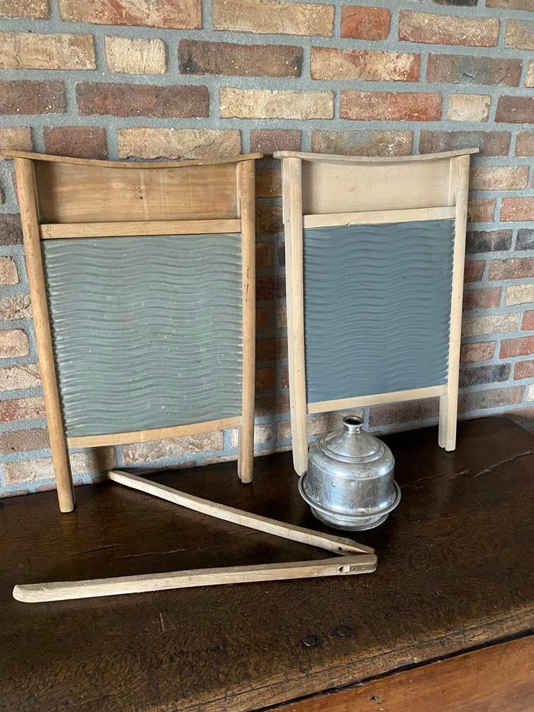 Vintage zinken wasborden/ Miele wastang/wasstamper, Ophalen of Verzenden