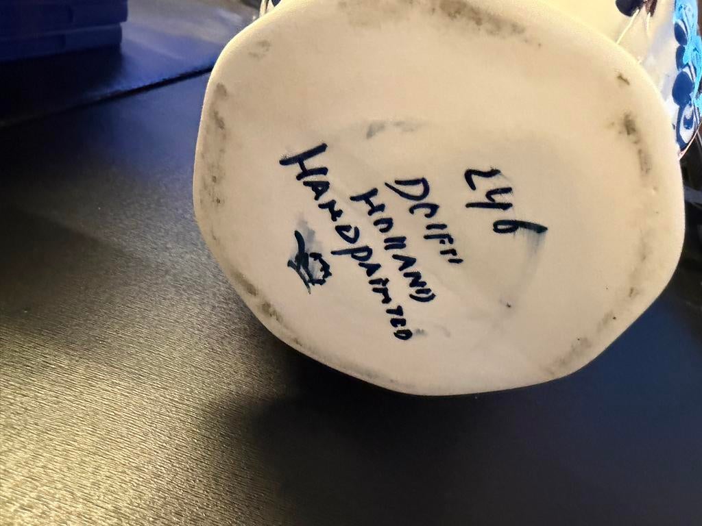 Delfts Blauw Gemberpot met Deksel - Handgeschilderd, Ophalen