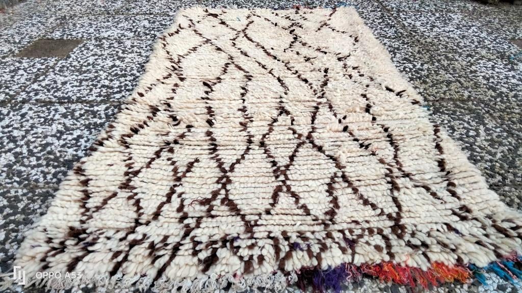 Handgeknoopt Berber kleed wol 167x85cm, 150 tot 200 cm, 200 cm of meer, Ophalen of Verzenden, Zo goed als nieuw