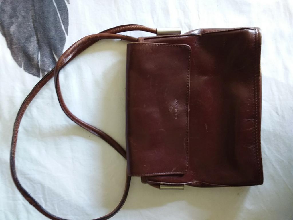 Vintage damestas H.J de rooy ned schoudertas leer jaren 80, Sieraden, Tassen en Uiterlijk, Tassen | Damestassen, Ophalen of Verzenden
