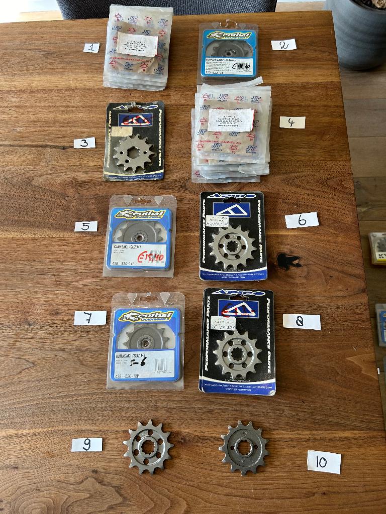 Voortandwiel Yamaha YZF/WRF/XT Kawasaki KXF/KDX/KX SuzukiRMZ, Ophalen of Verzenden