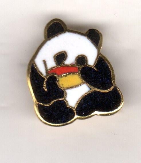 BROCHE PANDA BEER DIE EET (A9), Verzamelen, Speldjes, Pins en Buttons, Ophalen of Verzenden, Gebruikt, Overige onderwerpen