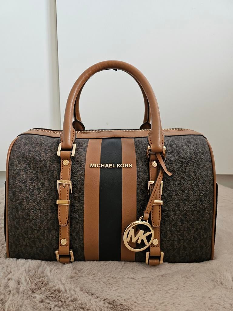 Michael Kors bedford travel tas, Ophalen of Verzenden, Gebruikt, Bruin, Handtas